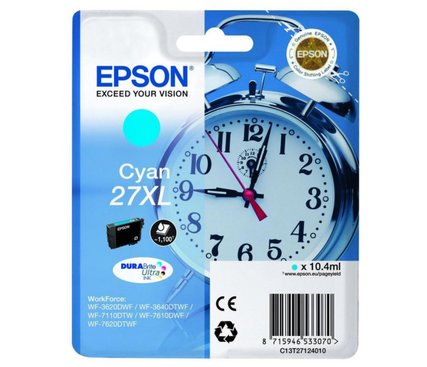 EPSON 27XLC Cyan 1100str. C13T27124012 - 247830 - zdjęcie